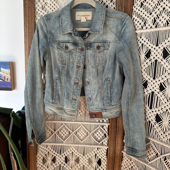 Pilcro & The Letterpress XS Denim Jacket with Floral Graphic - Picture 2 of 6
